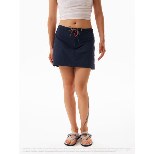 CryingCenter 彩色绳带尼龙面料基础款工装短裙 哭喊中心 商品图1