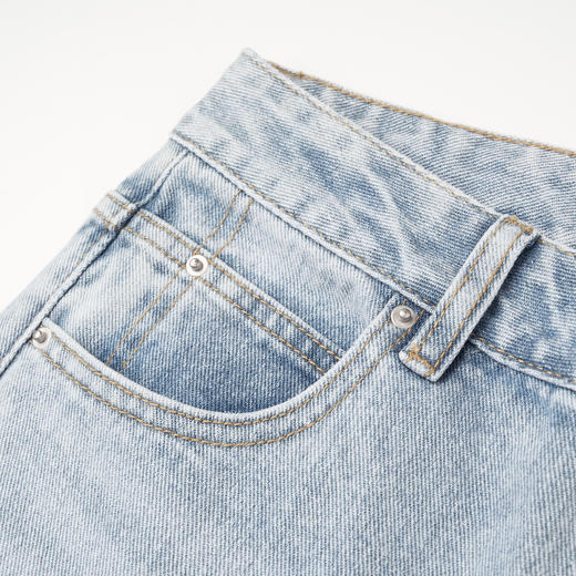 ROMI STUDIO“美式复古”棉高腰休闲水洗牛仔裤N3322 商品图2