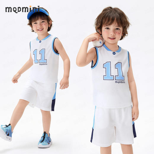 【网眼速干 两件套】【90-140】【MQDmini】男童薄款运动背心套装 商品图3