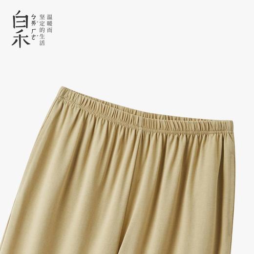 【白禾】麻感结纱圆领短袖家居套装 商品图4