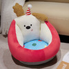 【多巴胺翘耳小狗蒲团坐垫】冰丝懒人小沙发蒲团坐垫家用地上榻榻米坐墩靠背一体加厚屁垫夏季。ry 商品缩略图5