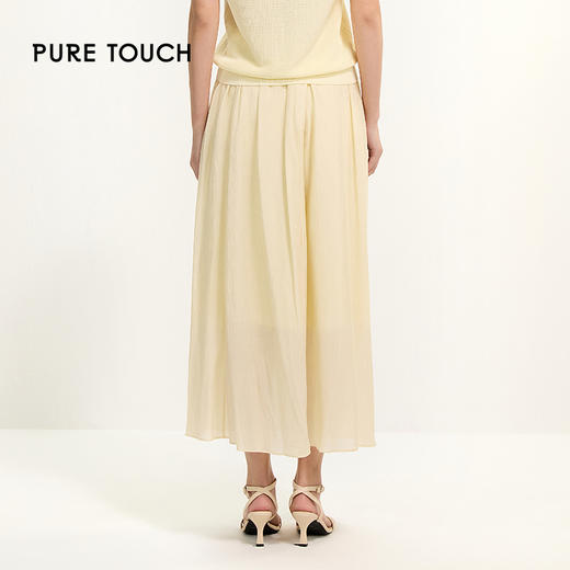 PURE TOUCH米白色松紧腰宽松半身长裙 1350252133 商品图2