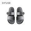 Dfuse迪芙斯2025夏季新款丝绒钻扣拖鞋厚底外穿博肯鞋凉拖DFD2110130 商品缩略图14