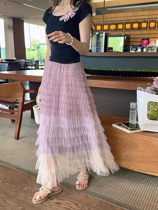 张心子【雏菊镂空T】夏日镂空显瘦收腰气质T恤上衣 U2505032 商品图1