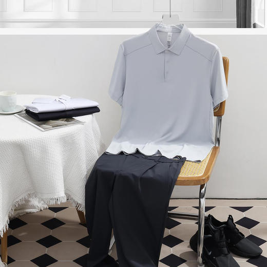 男装T短袖polo衫夏季薄款宽松商务休闲上衣  HLS-GF81032 商品图0