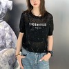 NC圆领印花字母毛织上衣50421（黑）夏季152131210321 商品缩略图3