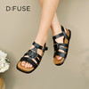 Dfuse迪芙斯2025夏季新款舒适镂空罗马凉鞋猪笼勃肯鞋女鞋DFD2115058 商品缩略图3