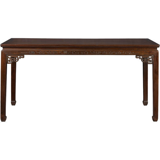 清	红木束腰马蹄腿拐子纹画桌 商品图5