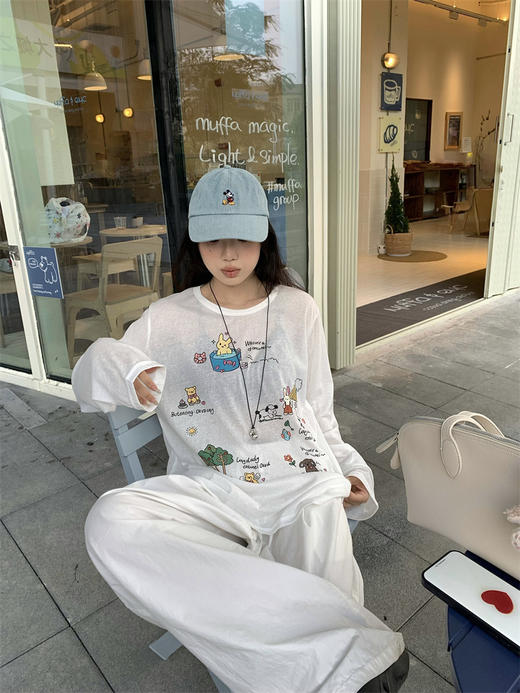 <曾小咸推荐> 彩绘卡通长袖罩衫T  商品图6