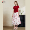司歌提花雪纺碎花伞裙半裙C911094X 商品缩略图4