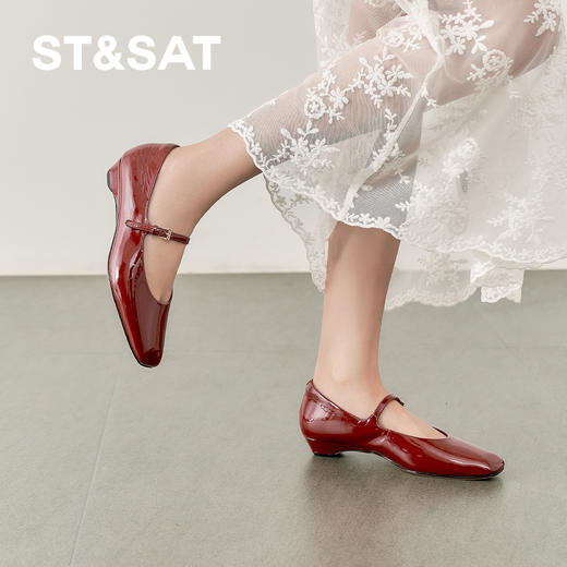 【赫本风】星期六轻奢优雅低跟玛丽珍SSD1111481 商品图1