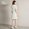 AD女士夏季连衣裙2025新款金属双排扣米色短袖西装裙 商品缩略图4