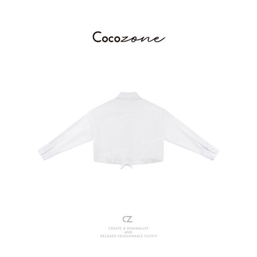 COCO ZONE 刘一一100棉简约休闲翻领女式衬衫ACD1A0412 商品图1