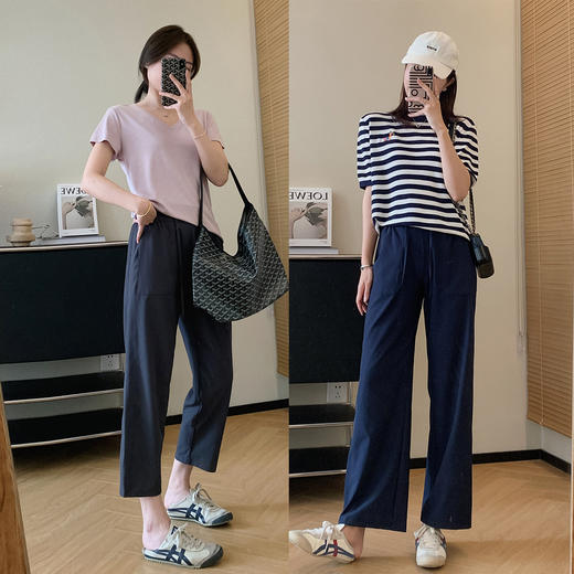 超爱的lu！2025新款swift轻薄排汗透气空气休闲裤女小个子阔腿裤夏款！ 商品图3
