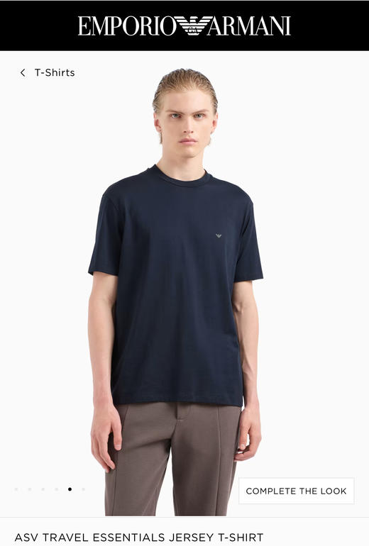 E@ ESS基础款 小标 丝光混纺 圆领短袖T恤 TX485 商品图0