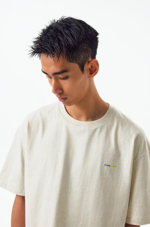 CryingCenter亲肤柔软彩纱宽松休闲T 三原色低调小字logo哭喊中心 商品图2