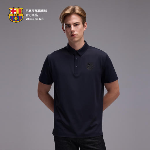 【官方正版】巴塞罗那俱乐部｜巴萨深蓝POLO衫夏季商务通勤凉感短袖 商品图2