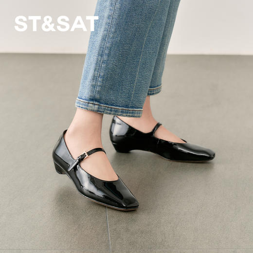 【赫本风】星期六轻奢优雅低跟玛丽珍SSD1111481 商品图4