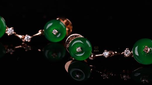 【事事圆满】满绿翡翠耳坠小EZ12504017W 商品图4