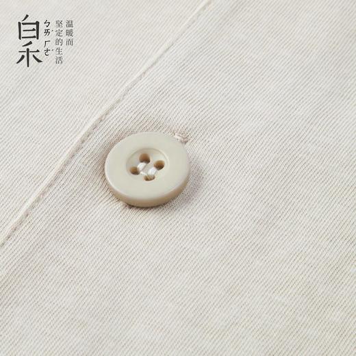 【白禾】麻感结纱圆领短袖家居套装 商品图12