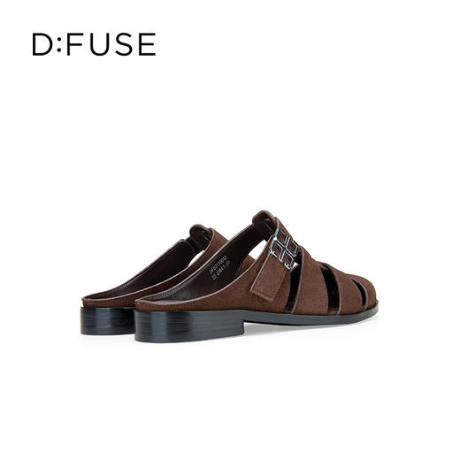 Dfuse迪芙斯2025夏季新款包头拖鞋条带镂空穆勒拖平底博肯凉拖DFD2110042 商品图13