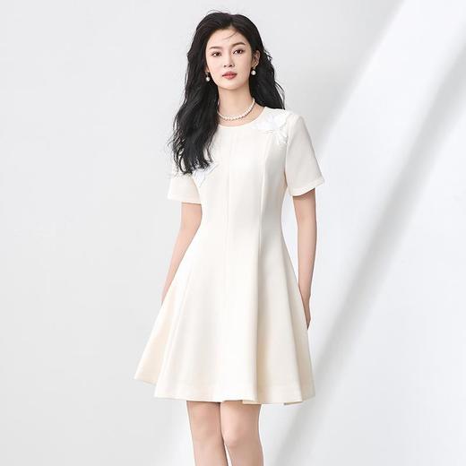 「高货wl」全新升级【铂金会员367/天猫489/差价122】(95937)洛诗琳重工亮片蝴蝶刺绣连衣裙2025夏季气质收腰醋酸裙女 商品图2