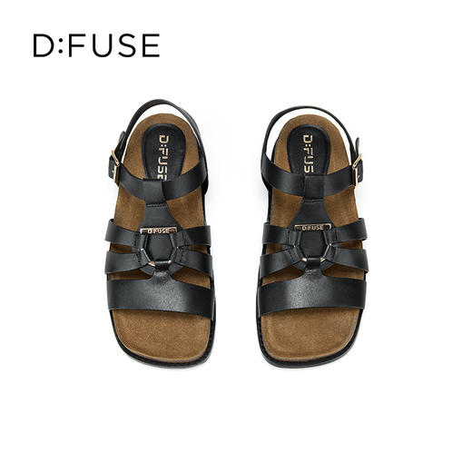 Dfuse迪芙斯2025夏季新款舒适镂空罗马凉鞋猪笼勃肯鞋女鞋DFD2115058 商品图14