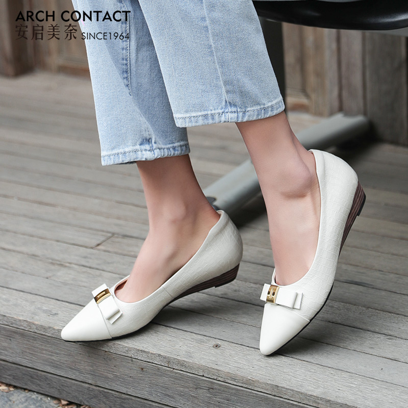 【活动价】ARCHCONTACT安启美奈时尚尖头低跟设计感小众时尚单鞋52725