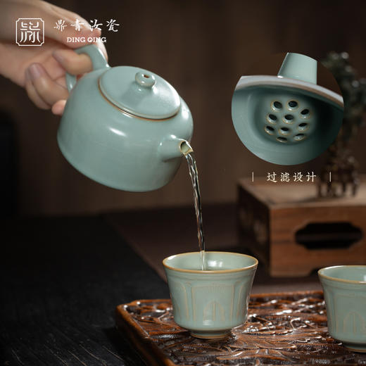 问鼎鼎青系列井栏壶 商品图3