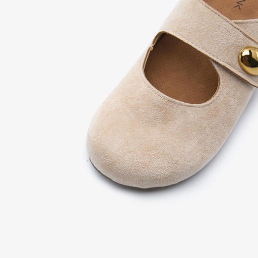 西遇厚底勃肯鞋女新款丑萌黄色玛丽珍鞋内增高包头半拖鞋K1156814 商品图5