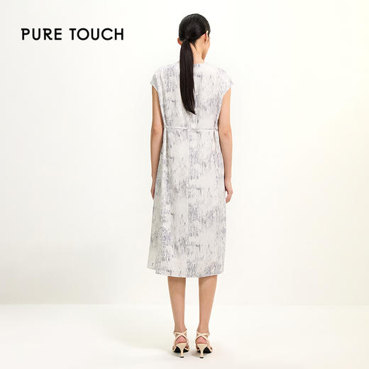 PURE TOUCH灰白渐变印花无袖系带连衣裙 1349252132 商品图2