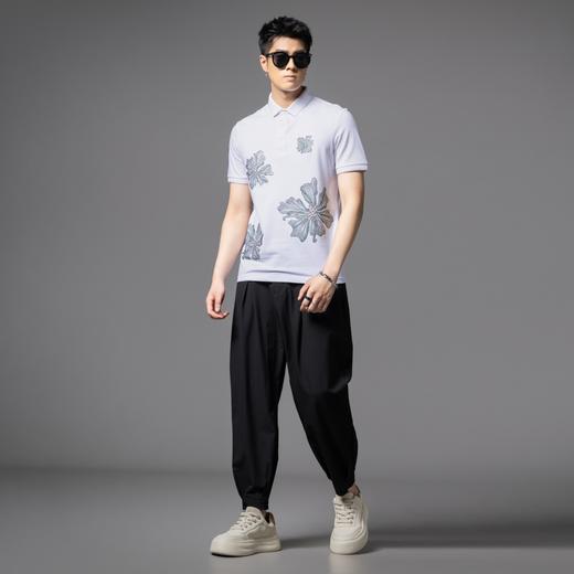 PINLI品立2025夏季新款烫钻修身短袖POLO衫男士商务休闲百搭体恤BG252112091 商品图4