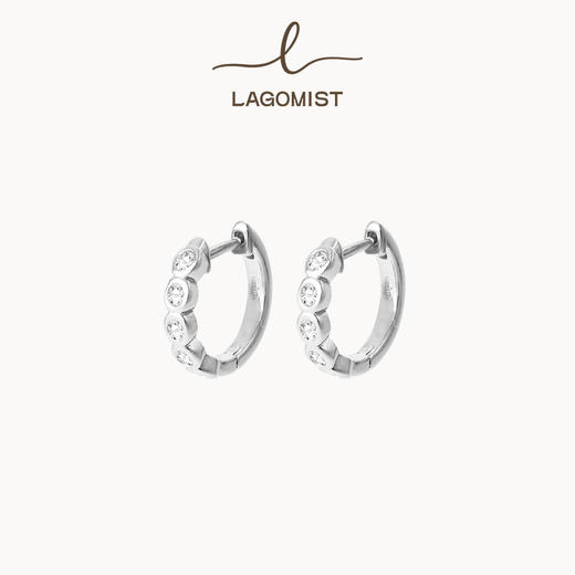 【万妮达同款】Lagomist拿铁系列 | 金/银砂糖网球耳圈 商品图1