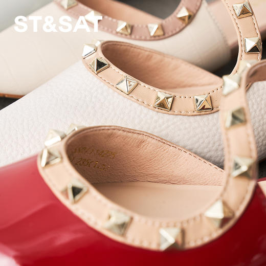 【铆钉系列】星期六时尚尖头中后空凉鞋SSD1114225 商品图7