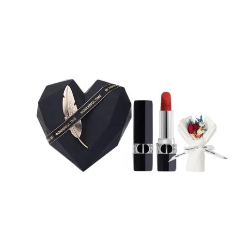 【香港直邮】迪奥烈艳蓝金全新经典口红3.5g 砰然心动黑曜礼盒 商品图2