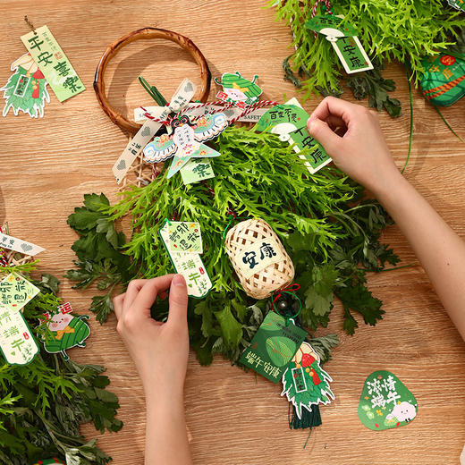 【赠半干鲜艾草】端午节装饰diy手工艾草花束 挂门材料包大门挂件 赠挂钩 商品图3