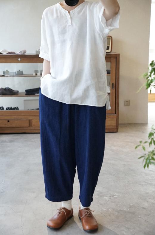 Mittan 单纽扣麻质宽松上衣(SH-135) 商品图0