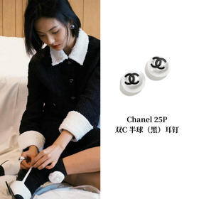 CH-J 25S 双C（黑）半球耳钉