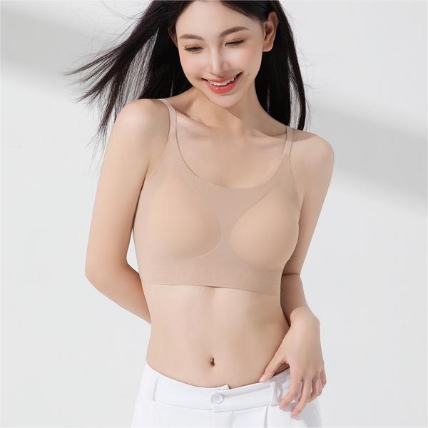 【觉袈 特调粉底液内衣】 丝滑无痕面料 夏天透气白衣衫必备 隐形款 细肩带/宽带 两款可选 下单即送船袜