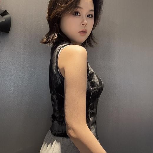 MC金属钉U领背心50327（黑）夏季152530160321 商品图2