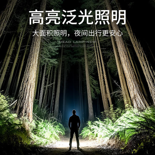 神火FL01感应头灯超长续航夜钓鱼户外超亮头戴式充电锂电池防水LED灯 商品图2