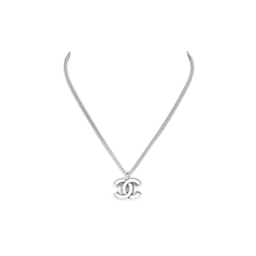 CH-J 25S 双C银白长项链 商品图1