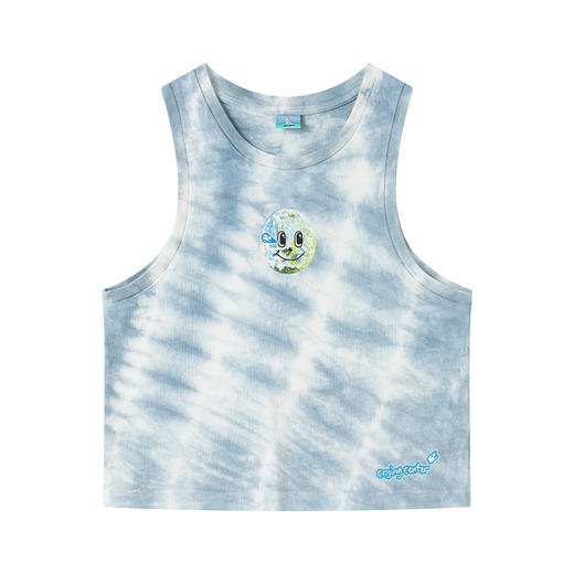 CryingCenter 再生棉扎染女装短款背心 哭喊中心 商品图7