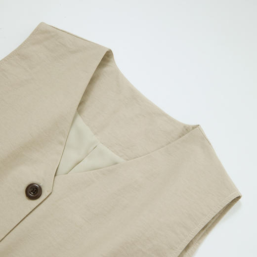 西遇宽松五分裤套装女夏季新款浅绿色无袖马甲上衣两件套K0050948 商品图5