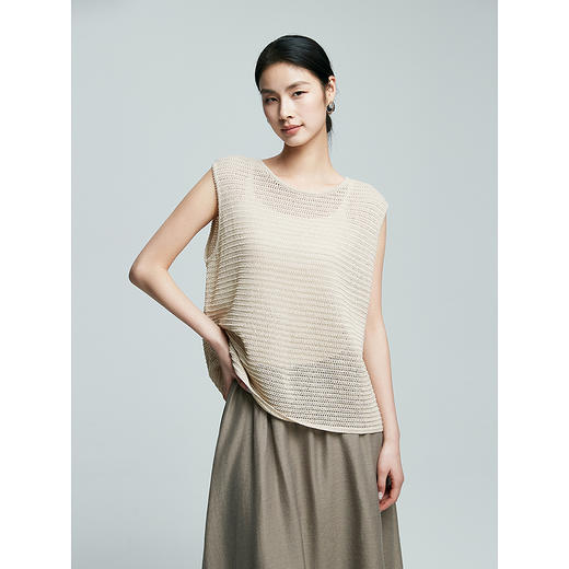 棉仓362635019-初棉棉麻粗织无袖宽松背心 商品图1