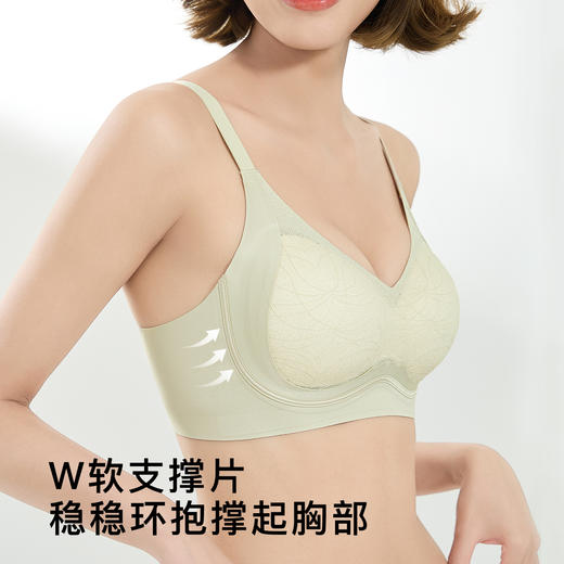 【双重提拉防下垂】无痕w软支撑上托聚拢内衣女花瓣按摩杯文胸舞蝶曲落 商品图2