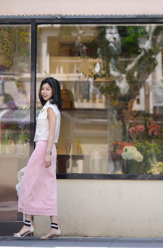 TYNVIE 肩部系带无袖工装夹克-黄色 商品图4