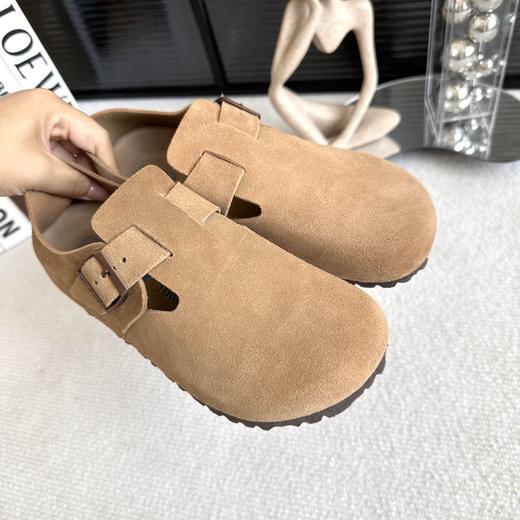 优选丨【ADNEERUGG复古勃肯半拖/全包】人体工学EVA鞋底 鞋面头层小牛皮 暴走不累脚 百搭不挑人 商品图6