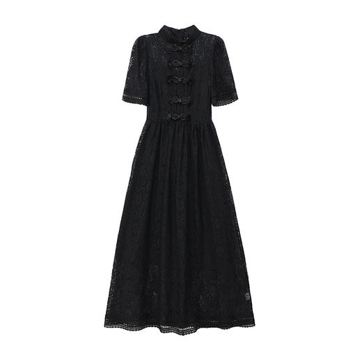 2025夏装新款仙气泡泡袖淑时尚潮流清新感天丝穿搭潮连衣裙LMJY6606 商品图4