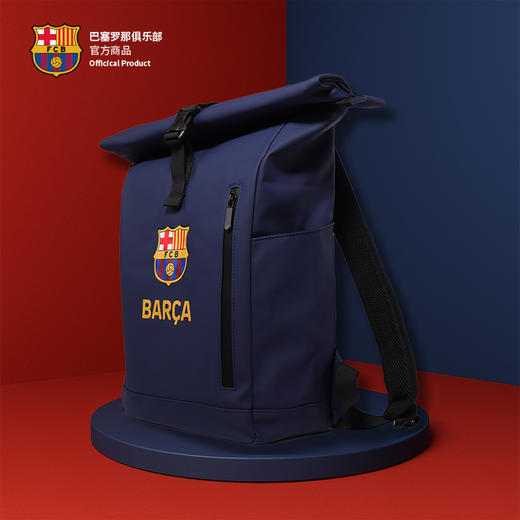 【官方正版】巴塞罗那俱乐部｜巴萨深蓝双肩包PU材质大容量多口袋 商品图4